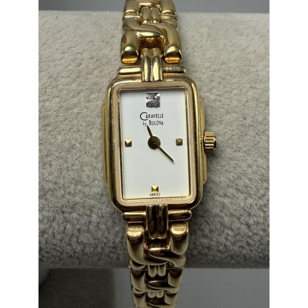 Caravelle By Bulova 48K42 New Battery Ladies Watch 15MM 6" 1994 Vintage